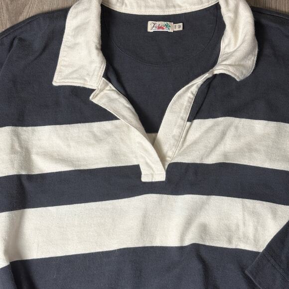Faherty rugby jersey Polo style cotton dress long sleeve size Medium EUC - Picture 6 of 7